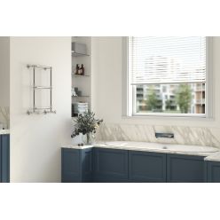 Полотенцесушитель водяной Сунержа Ренессанс 1304, ширина 40 см высота 65 см, нижнее подключение, хром, 00-0280-6640