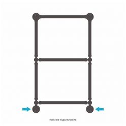 Полотенцесушитель водяной Сунержа Ренессанс 1304, ширина 50 см высота 85 см, нижнее подключение, хром, 00-0280-8650