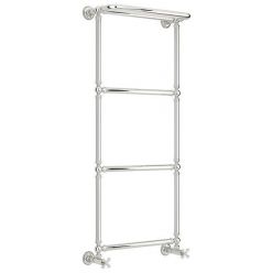 Полотенцесушитель водяной Сунержа Ренессанс 1386, ширина 50 см высота 125 см, с полкой, нижнее подключение, хром, 00-0281-1250