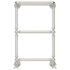 Полотенцесушитель водяной Сунержа Ренессанс 1386, ширина 40 см высота 65 см, с полкой, нижнее подключение, хром, 00-0281-6640