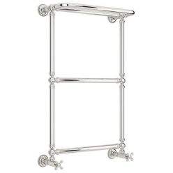 Полотенцесушитель водяной Сунержа Ренессанс 1386, ширина 50 см высота 85 см, с полкой, нижнее подключение, хром, 00-0281-8650