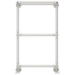 Полотенцесушитель водяной Сунержа Ренессанс 1386, ширина 50 см высота 85 см, с полкой, нижнее подключение, хром, 00-0281-8650