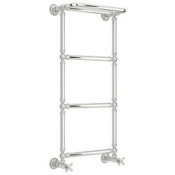 Полотенцесушитель водяной Сунержа Ренессанс 1386, ширина 40 см высота 95 см, с полкой, нижнее подключение, хром, 00-0281-9640