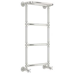 Полотенцесушитель водяной Сунержа Ренессанс 1386, ширина 40 см высота 95 см, с полкой, нижнее подключение, хром, 00-0281-9640