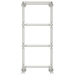 Полотенцесушитель водяной Сунержа Ренессанс 1386, ширина 40 см высота 95 см, с полкой, нижнее подключение, хром, 00-0281-9640