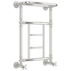 Полотенцесушитель водяной Сунержа Ренессанс 1452, ширина 40 см высота 65 см, с полкой, нижнее подключение, хром, 00-0282-6640