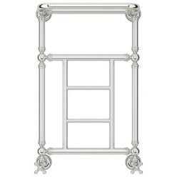 Полотенцесушитель водяной Сунержа Ренессанс 1452, ширина 40 см высота 65 см, с полкой, нижнее подключение, хром, 00-0282-6640