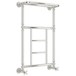 Полотенцесушитель водяной Сунержа Ренессанс 1452, ширина 50 см высота 85 см, с полкой, нижнее подключение, хром, 00-0282-8650