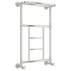 Полотенцесушитель водяной Сунержа Ренессанс 1452, ширина 50 см высота 85 см, с полкой, нижнее подключение, хром, 00-0282-8650