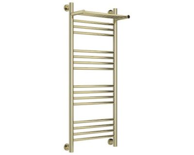 Полотенцесушитель водяной Сунержа Богема+, высота 100 см, ширина 40 см, с полкой, цвет шампань, 020-0223-1040