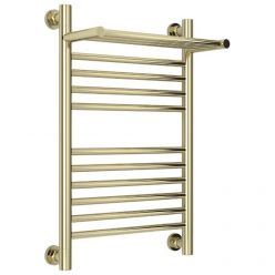 Полотенцесушитель водяной Сунержа Богема+, высота 60 см, ширина 40 см, с полкой, цвет шампань, 020-0223-6040