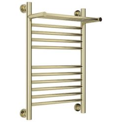 Полотенцесушитель водяной Сунержа Богема+, высота 60 см, ширина 40 см, с полкой, цвет шампань, 020-0223-6040