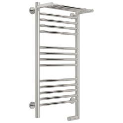 Полотенцесушитель электрический Сунержа Богема 2.0, с полкой, высота 80 см, ширина 40 см, диммер справа, цвет хром, 00-5207-8040