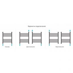 Полотенцесушитель водяной Сунержа Богема+, высота 60 см, ширина 50 см, цвет графит, 012-0221-6050