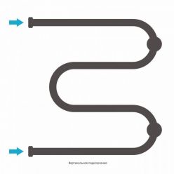 Полотенцесушитель водяной Сунержа М-образный+, высота 50 см, ширина 50 см, боковое подключение 50 см, цвет шампань, 020-4007-5050