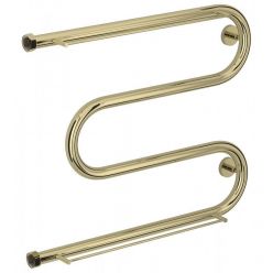 Полотенцесушитель водяной Сунержа М-образный+, высота 50 см, ширина 65 см, с полкой, боковое подключение 50 см, цвет шампань, 020-4008-5065