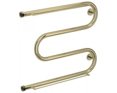 Полотенцесушитель водяной Сунержа М-образный+, высота 50 см, ширина 65 см, с полкой, боковое подключение 50 см, цвет шампань, 020-4008-5065