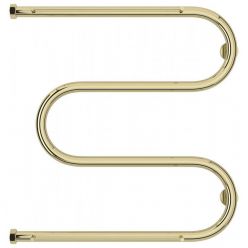 Полотенцесушитель водяной Сунержа М-образный+, высота 60 см, ширина 60 см, с полкой, боковое подключение 50 см, цвет шампань, 020-4008-6060