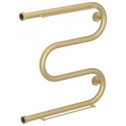 Полотенцесушитель водяной Сунержа М-образный, высота 50 см, ширина 50 см, с полкой, боковое подключение 50 см, цвет матовая шампань, 022-0008-5050