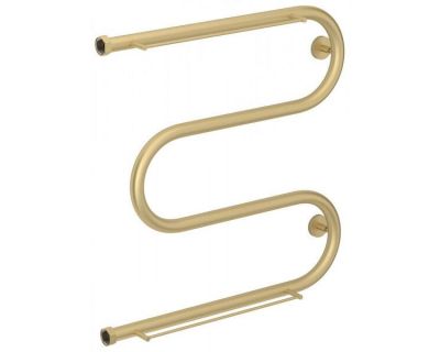 Полотенцесушитель водяной Сунержа М-образный, высота 60 см, ширина 60 см, с полкой, боковое подключение 60 см, цвет матовая шампань, 022-0008-6060