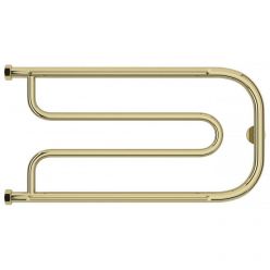 Полотенцесушитель водяной Сунержа Гусли+, высота 32 см, ширина 65 см, с полкой, боковое подключение 32 см, цвет шампань, 020-4010-3265