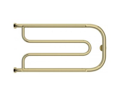 Полотенцесушитель водяной Сунержа Гусли+, высота 32 см, ширина 65 см, с полкой, боковое подключение 32 см, цвет шампань, 020-4010-3265