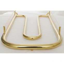 Полотенцесушитель водяной Сунержа Гусли+, высота 32 см, ширина 65 см, с полкой, боковое подключение 32 см, цвет шампань, 020-4010-3265