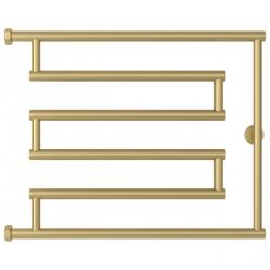 Полотенцесушитель водяной Сунержа High-Tech L, высота 50 см, ширина 65 см, боковое подключение 50 см, цвет матовая шампань, 022-0052-5065