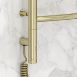 Полотенцесушитель электрический Сунержа Галант 3.0, высота 100 см, ширина 40 см, диммер слева/справа, цвет шампань, 020-5800-1040/020-5801-1040