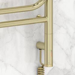 Полотенцесушитель электрический Сунержа Элегия 3.0, высота 80 см, ширина 40 см, диммер слева/справа, цвет шампань, 020-5818-8040/020-5819-8040