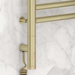 Полотенцесушитель электрический Сунержа Элегия 3.0, высота 80 см, ширина 60 см, диммер слева/справа, цвет шампань, 020-5818-8060/020-5819-8060