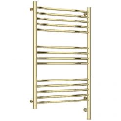 Полотенцесушитель электрический Сунержа Флюид 3.0, высота 80 см, ширина 50 см, диммер слева/справа, цвет шампань, 020-5820-8050/020-5821-8050