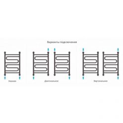 Полотенцесушитель водяной Сунержа Элегия+, высота 60 см, ширина 40 см, универсальное подключение, цвет матовая шампань, 022-0205-6040
