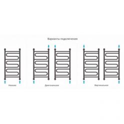 Полотенцесушитель водяной Сунержа Элегия+, высота 80 см, ширина 40 см, универсальное подключение, цвет матовая шампань, 022-0205-8040