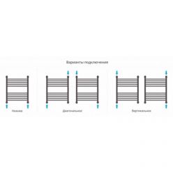 Полотенцесушитель водяной Сунержа Богема+, высота 60 см, ширина 50 см, универсальное подключение, цвет матовая шампань, 022-0220-6050