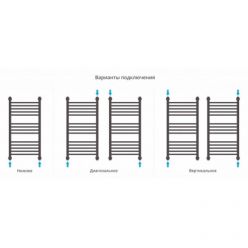 Полотенцесушитель водяной Сунержа Богема+, высота 80 см, ширина 40 см, универсальное подключение, цвет матовая шампань, 022-0220-8040