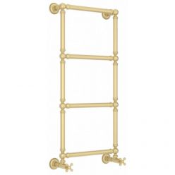 Полотенцесушитель водяной Сунержа Ренессанс 1304, высота 96 см, ширина 40 см, нижнее подключение, цвет матовая шампань, 022-0280-9640