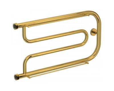 Полотенцесушитель водяной Сунержа Гусли, высота 32 см, ширина 65 см, 2 полки, цвет золото, 03-0010-3265