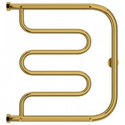 Полотенцесушитель водяной Сунержа Лира, высота 50 см, ширина 50 см, 2 полки, цвет золото, 03-0012-5050