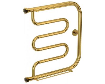 Полотенцесушитель водяной Сунержа Лира, высота 50 см, ширина 50 см, 2 полки, цвет золото, 03-0012-5050