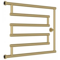 Полотенцесушитель водяной Сунержа High-Tech L+, высота 50 см, ширина 65 см, боковое подключение 50 см, цвет матовая шампань, 022-4052-5065