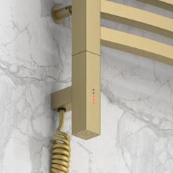 Полотенцесушитель электрический Сунержа Аркус 3.0, высота 100 см, ширина 60 см, диммер слева/справа, цвет матовая шампань, 022-5704-1060/022-5705-1060