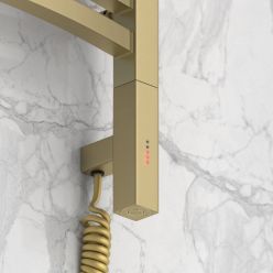 Полотенцесушитель электрический Сунержа Аркус 3.0, высота 80 см, ширина 60 см, диммер слева/справа, цвет матовая шампань, 022-5704-8060/022-5705-8060