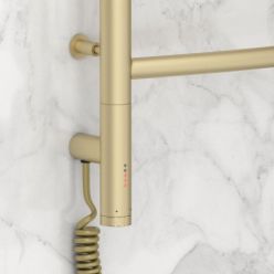 Полотенцесушитель электрический Сунержа Галант 3.0, высота 80 см, ширина 40 см, диммер слева/справа, цвет матовая шампань, 022-5800-8040/022-5801-8040