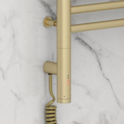 Полотенцесушитель электрический Сунержа Богема 3.0, высота 60 см, ширина 30 см, диммер слева/справа, цвет матовая шампань, 022-5804-6030/022-5805-6030