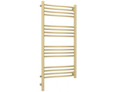 Полотенцесушитель электрический Сунержа Флюид 3.0, высота 100 см, ширина 50 см, диммер слева/справа, цвет матовая шампань, 022-5820-1050/022-5821-1050