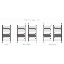 Полотенцесушитель водяной Сунержа Элегия+, высота 100 см, ширина 50 см, универсальное подключение, цвет золото, 03-0205-1050