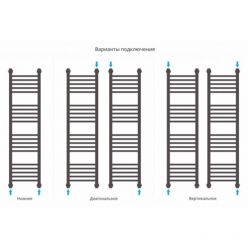 Полотенцесушитель водяной Сунержа Богема+, высота 120 см, ширина 30 см, универсальное подключение, цвет золото, 03-0220-1230