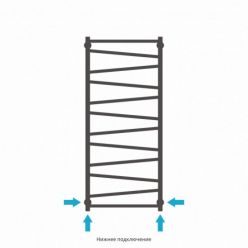 Полотенцесушитель водяной Сунержа Сирокко, высота 120 см, ширина 50 см, универсальное подключение, цвет золото, 03-0253-1250
