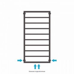 Полотенцесушитель водяной Сунержа Канцлер, высота 100 см, ширина 50 см, универсальное подключение, цвет золото, 03-0254-1050